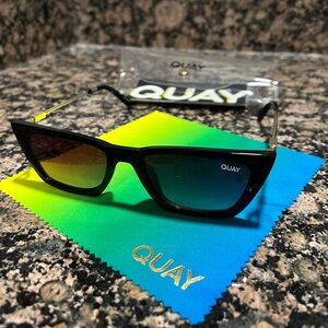 Quay Australia Black and Gold Sunglasses